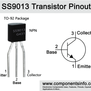 SS9013 Transistor Pinout, Equivalent, Uses, Features & Applications