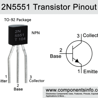 2N5551 Transistor Pinout, Equivalent, Uses, Features