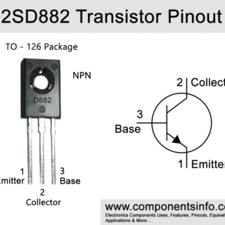 D882 Transistor Pinout, Equivalent, Uses, Features