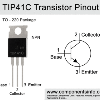 This article describes TIP41C transistor pinout, equivalent, specs, datasheet & more information about this transistor.